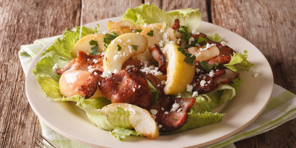 Apple Bacon Salad with Camembert Dressing